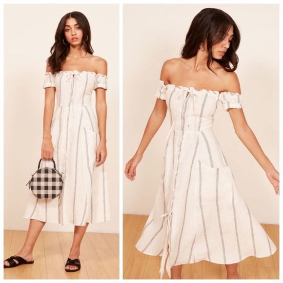 Reformation Dresses & Skirts - Reformation NWT Bogota Striped Linen Dress✨